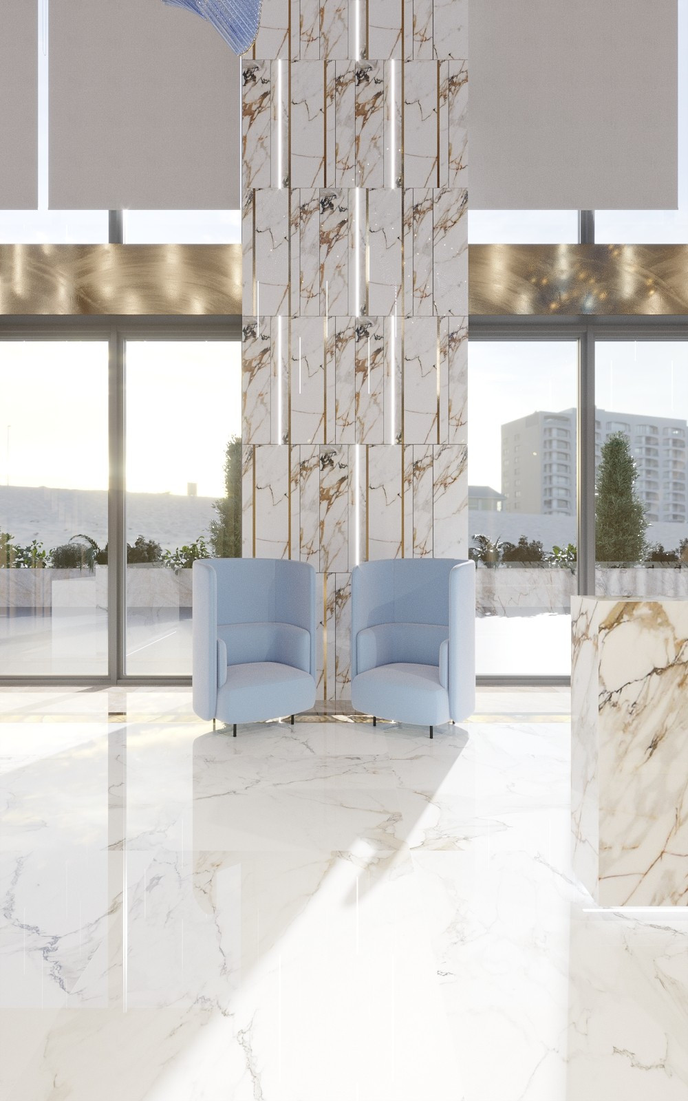 Residential Reception Lobby Design in Dubai