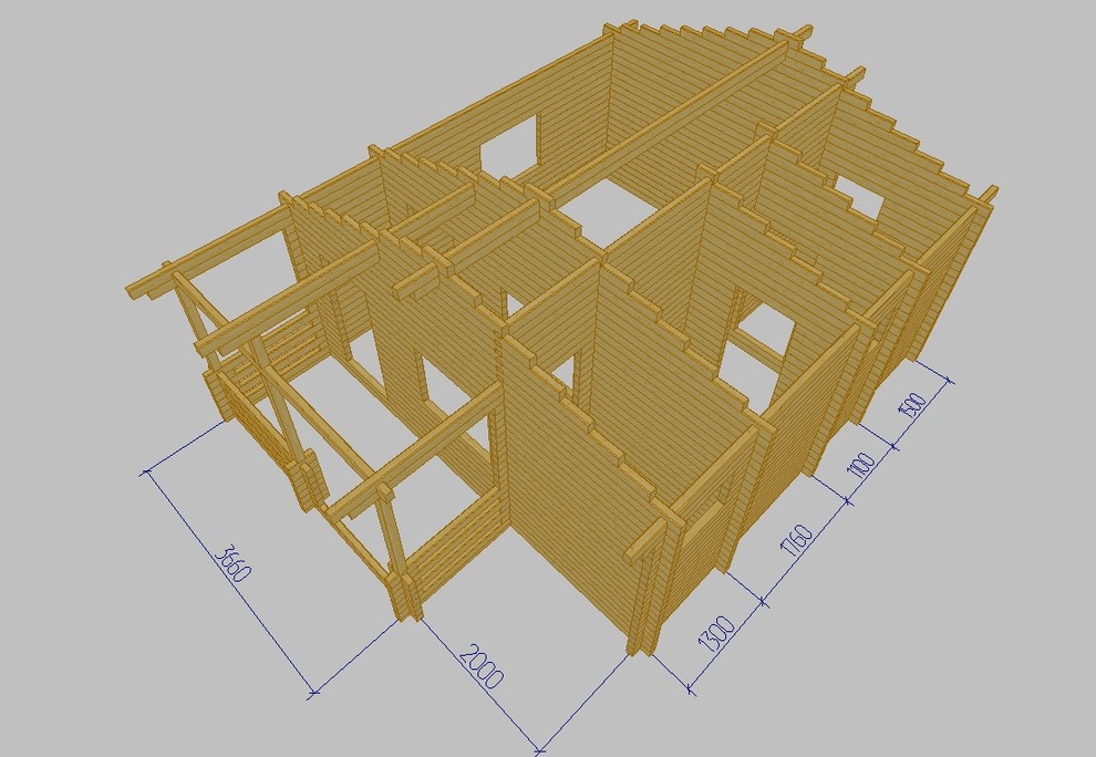 Деревянное домостроение из ТермоБруса - дом-баня
