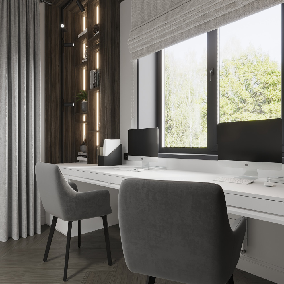 Одноэтажный дом в неоклассике