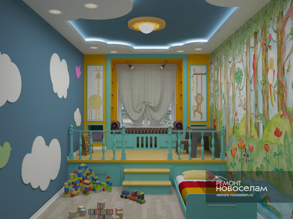 Обложка проекта: Дизайн проект детской комнаты / Вариант 3