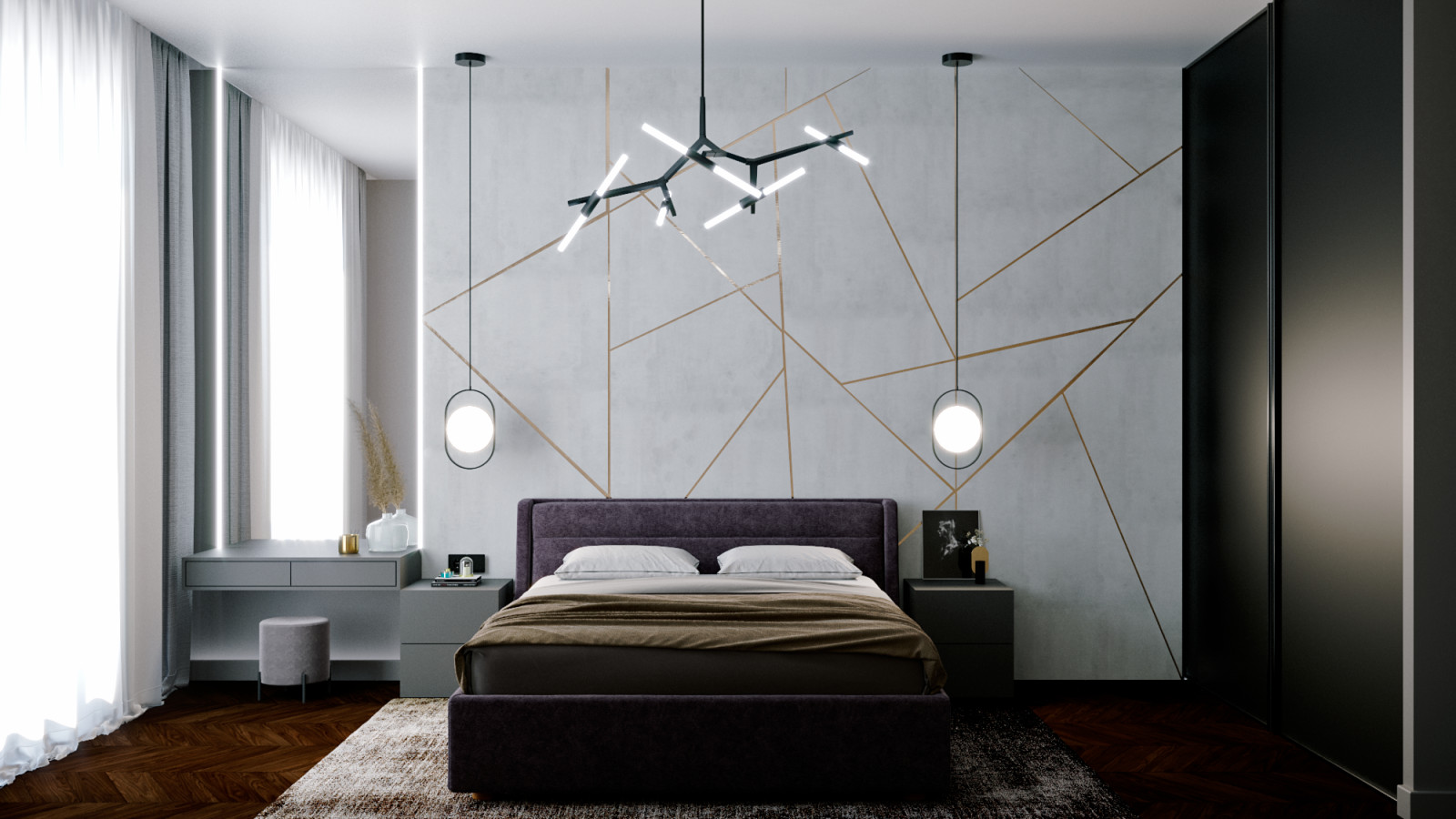 Обложка проекта: Спальня в стиле минимализм