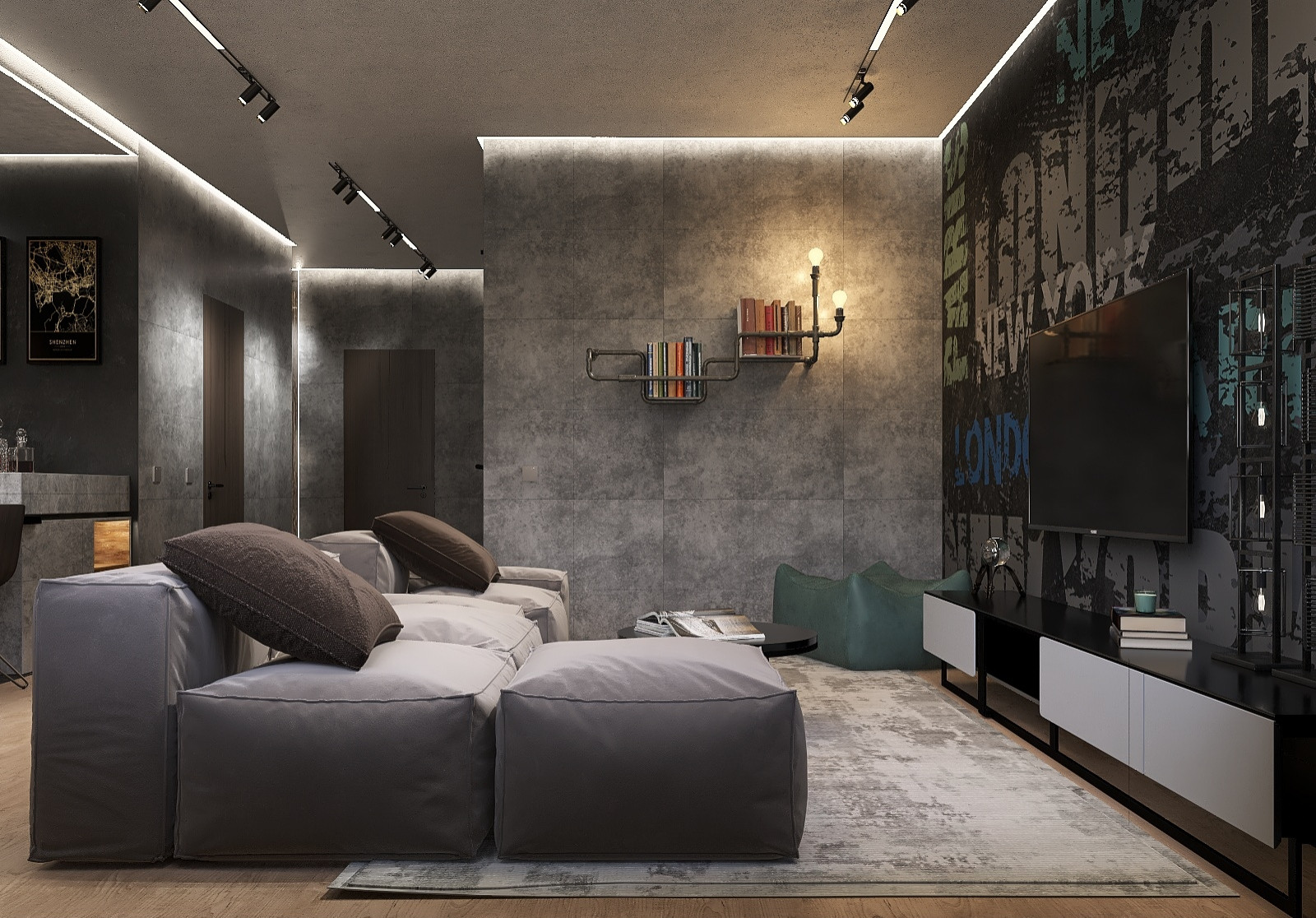 Брутальная двушка для холостяка