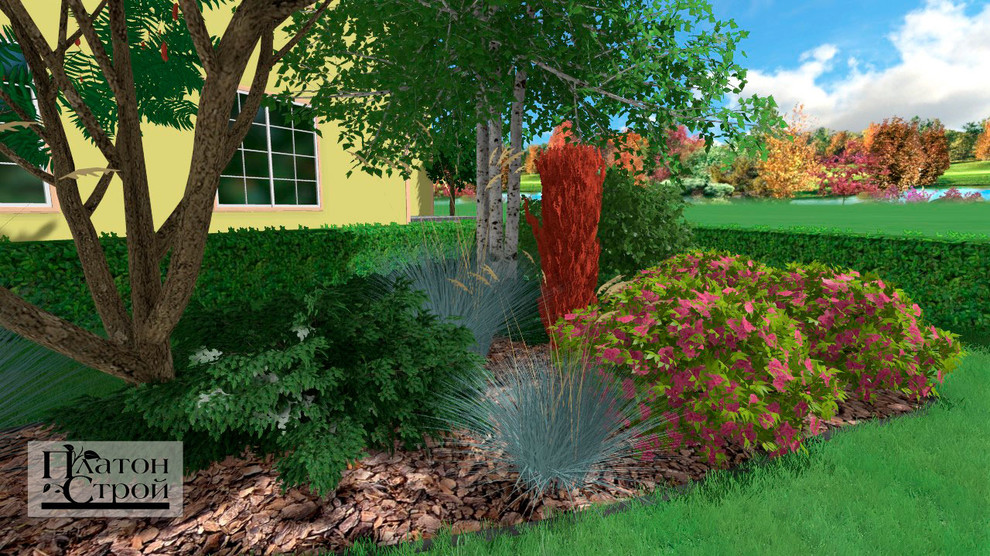 Ландшафтный дизайн возле офисного центра