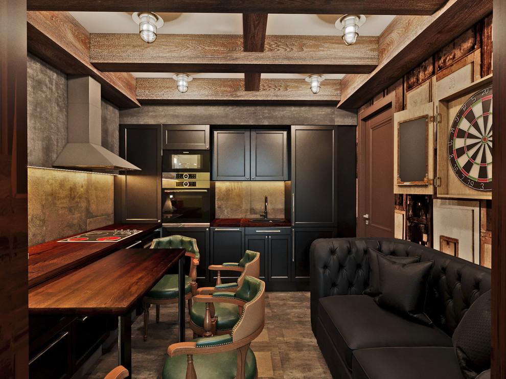 Квартира на Пулковском шоссе в стиле ирландского паба. 40 кв.м. Вариант 1.