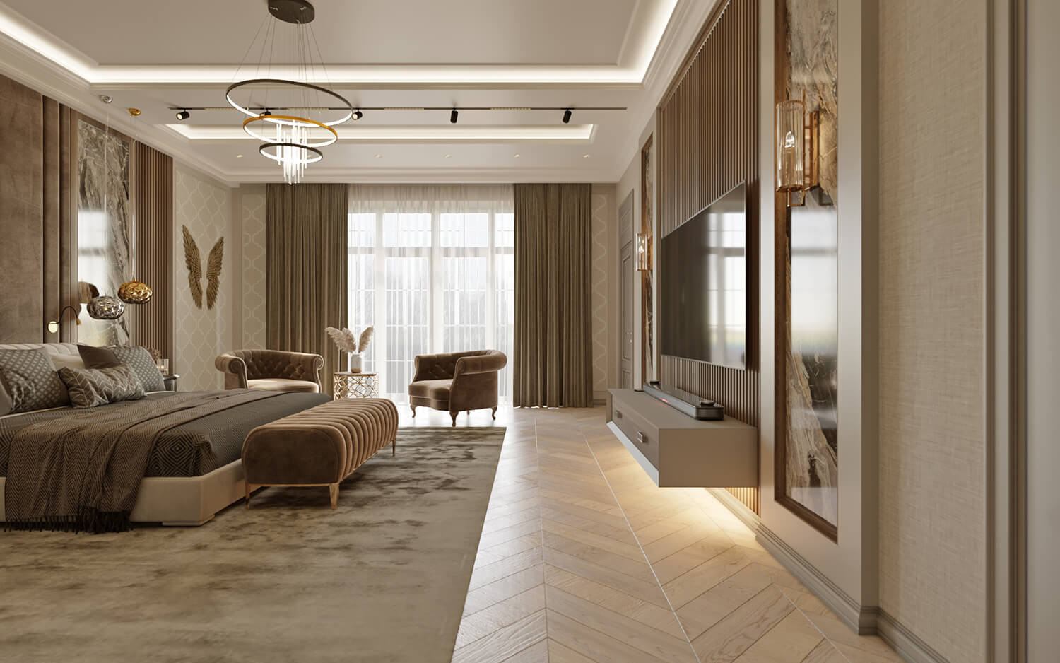 Дизайн интерьера жилого дома. Современная классика.