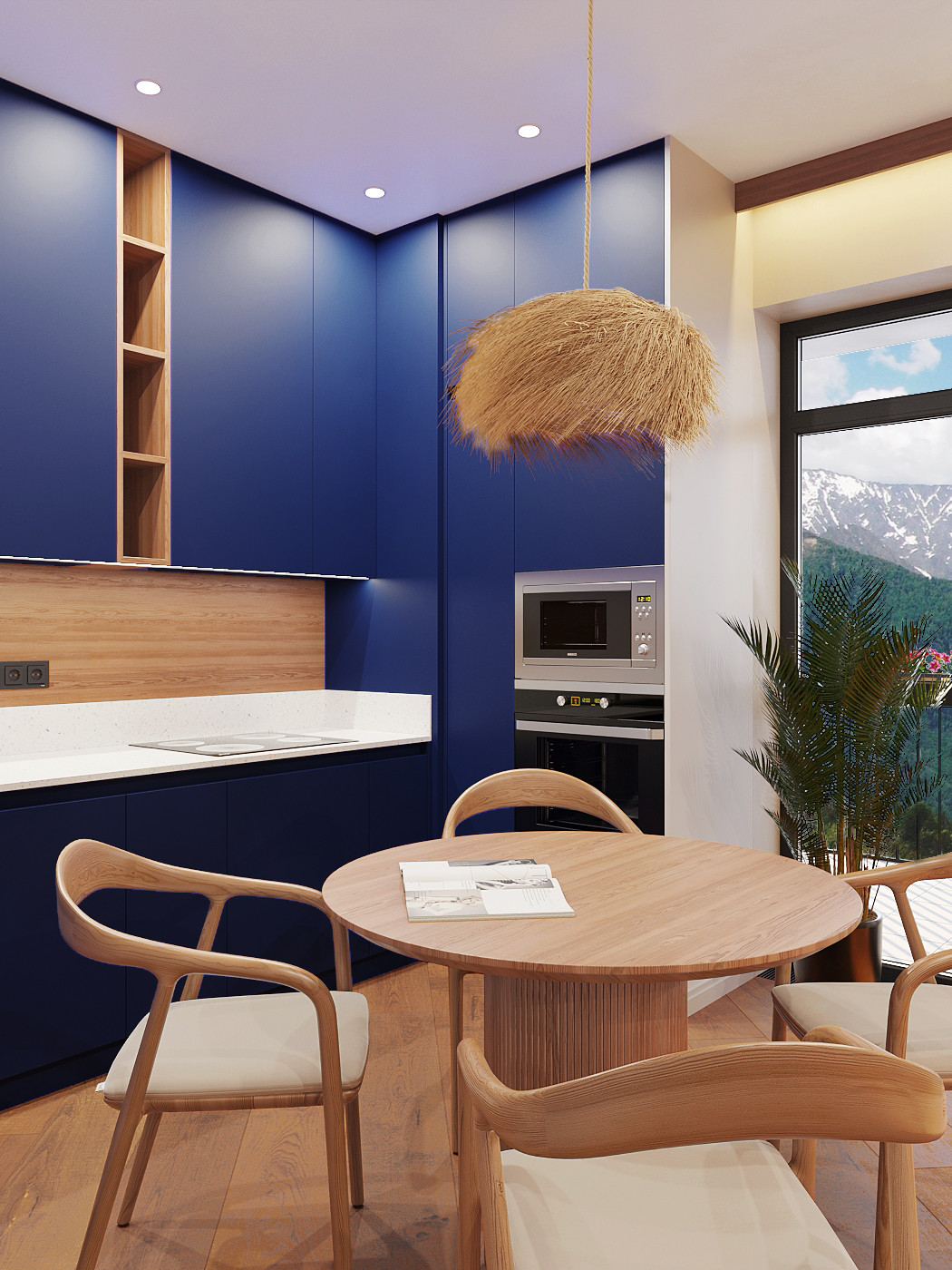 Современная квартира с элементами стиля шале