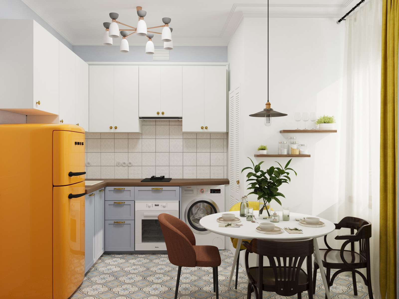 Дизайн-проект трехкомнатной квартиры 53 квм.