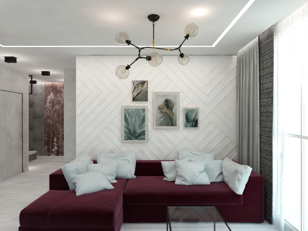 Минимализм в интерьере квартиры для отпуска в городе Сочи.