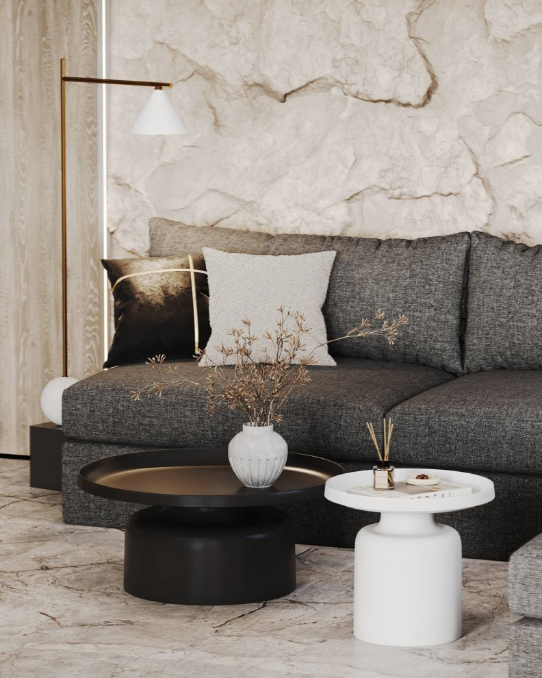 "Дом для двоих", частный дом, представлена входная группа и кухня- гостиная.