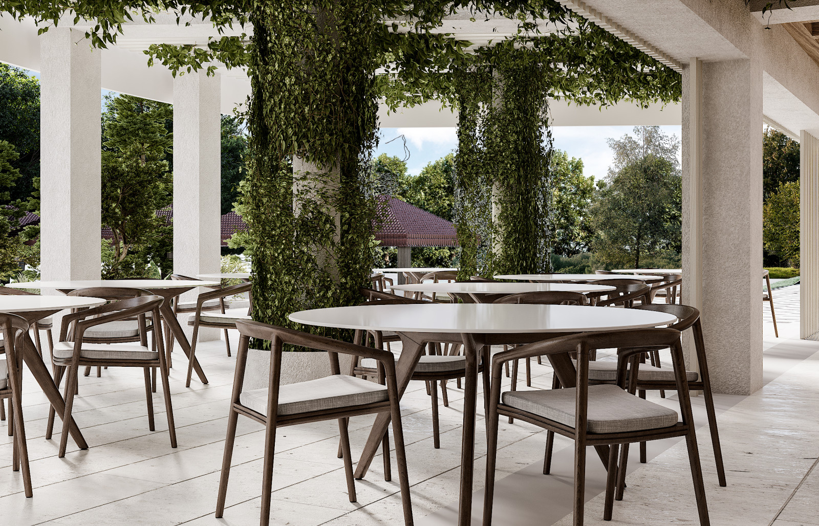 Cafe with Tropical Elements