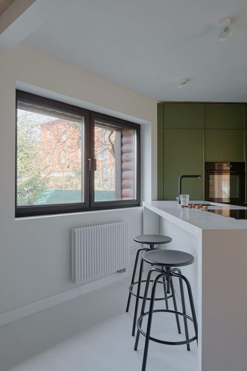 Кухня-гостиная. Разворот на 45 градусов