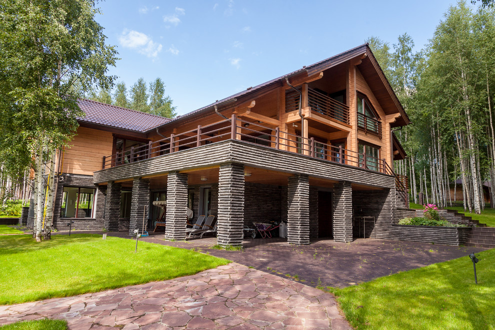 Искусственный камень в экстерьере