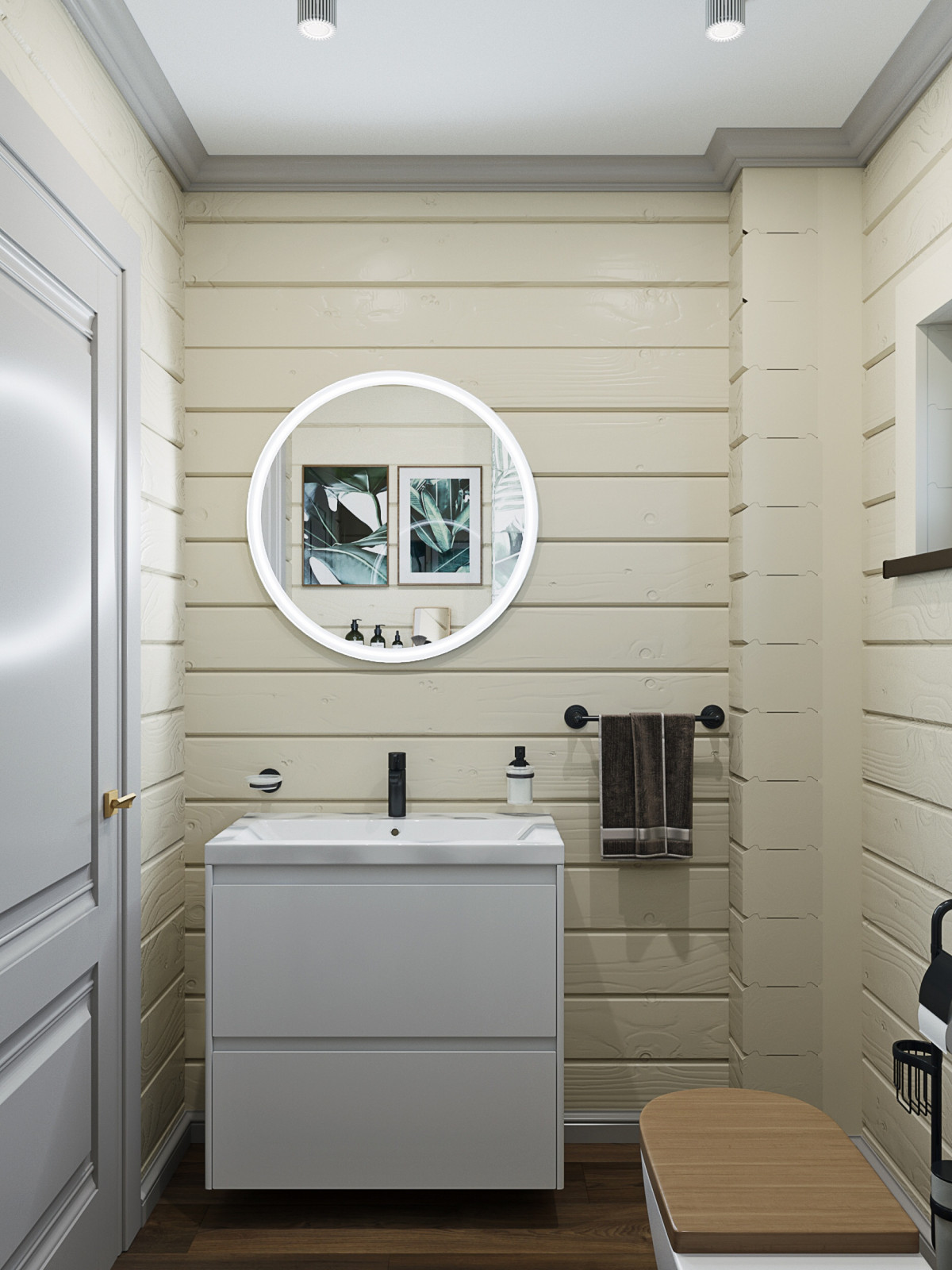 Обложка проекта: Банный комплекс в частном доме в КП «Папушево»