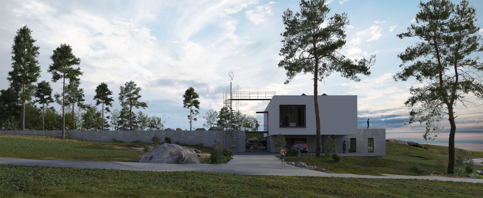 Визуализация для проекта коттеджа студии 13/72