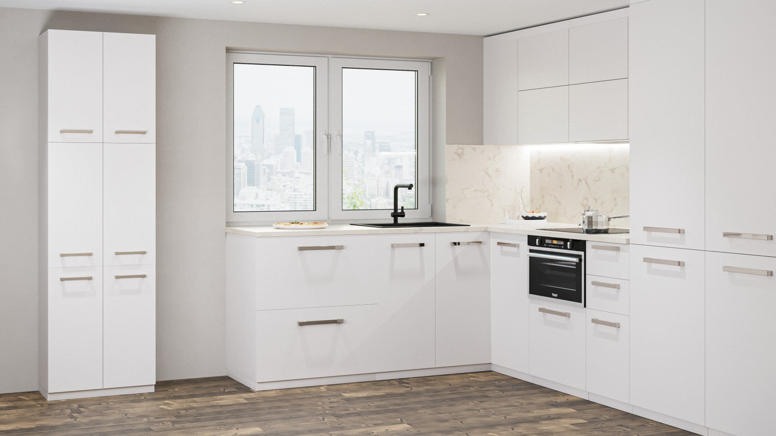 Современная кухня для квартиры за городом