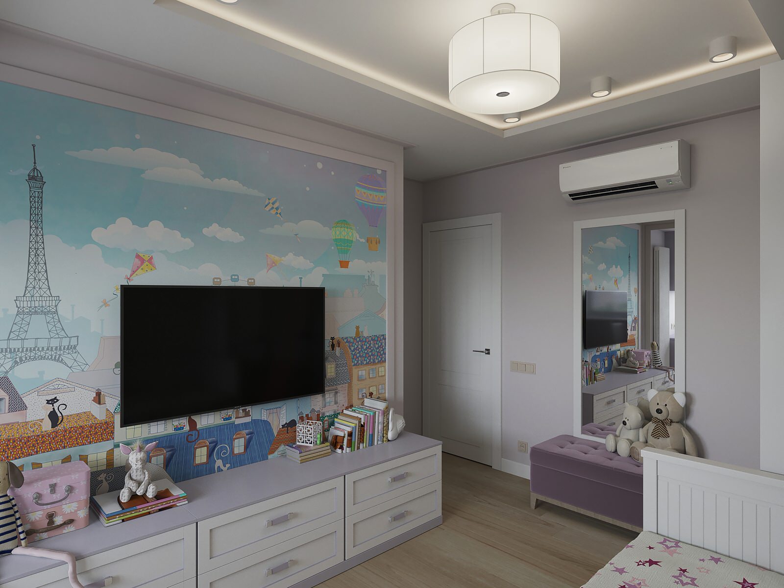 Квартира 110 м2. Природный аквамарин