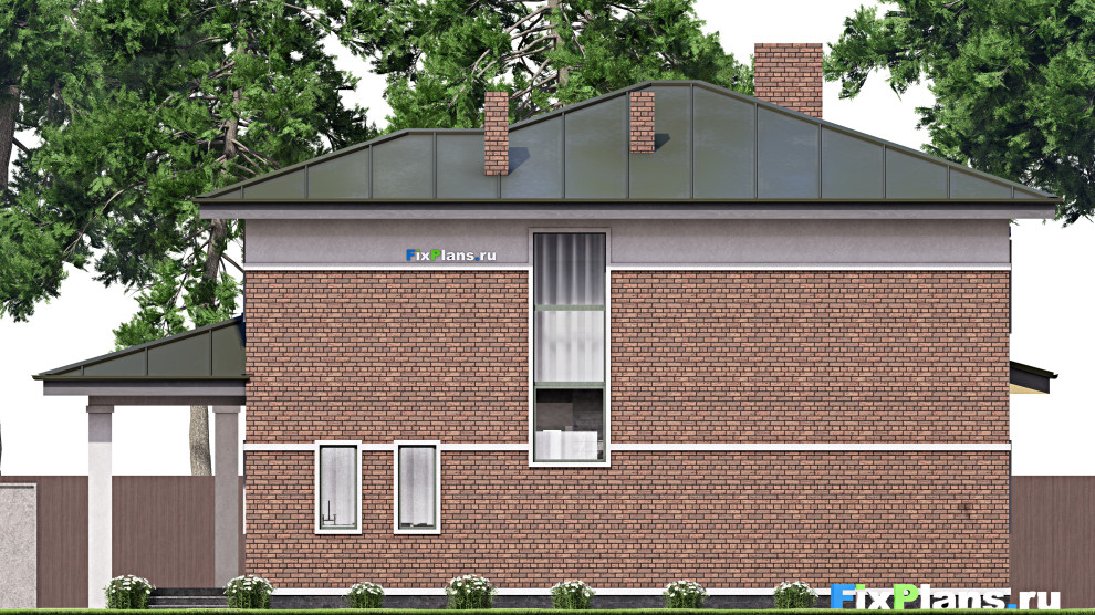 Проект двухэтажного дома 16х14 м S251м2 F-15875