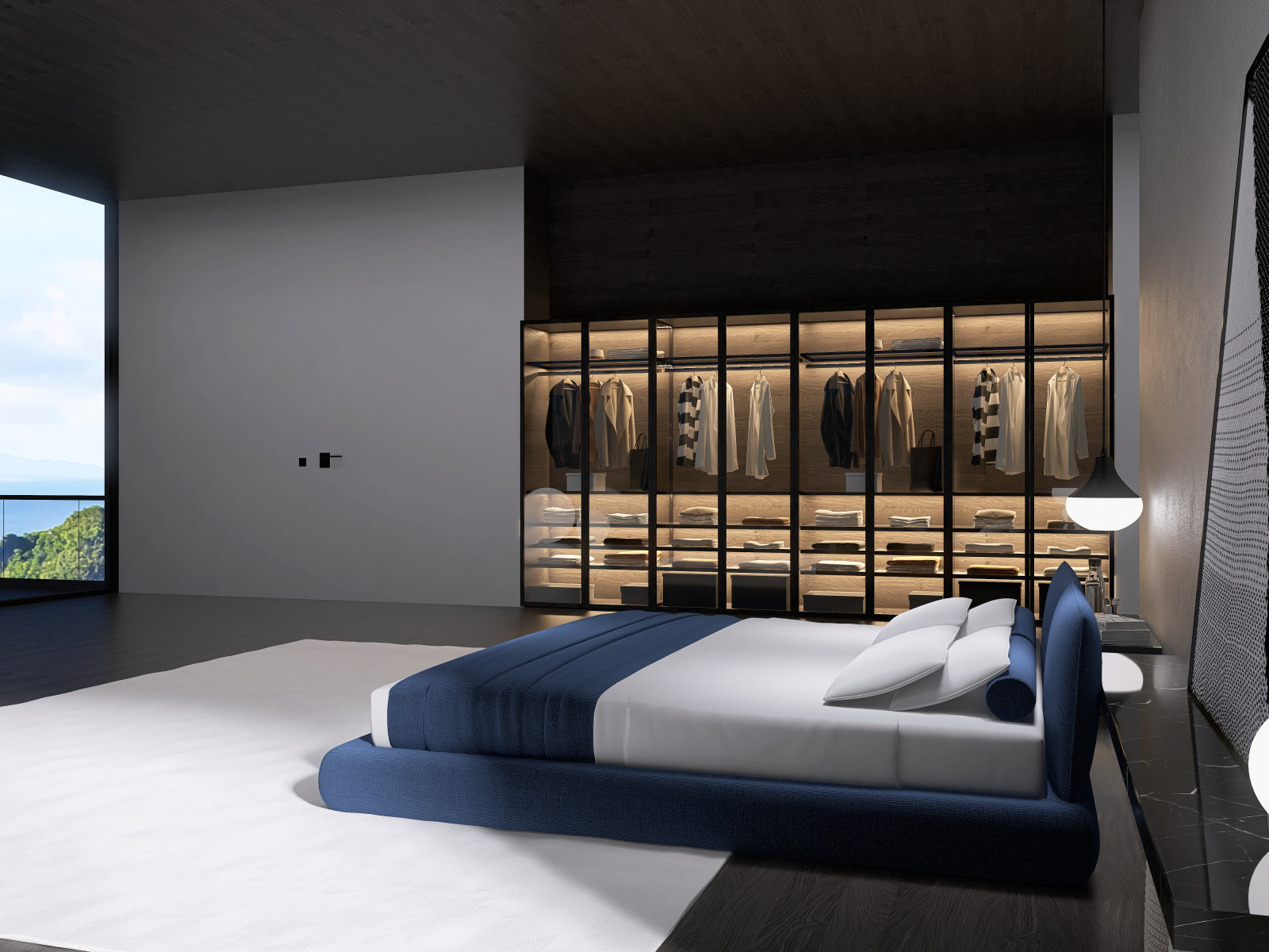 Спальня с атмосферой спокойствия интерьер мастер блока спальни с ванной