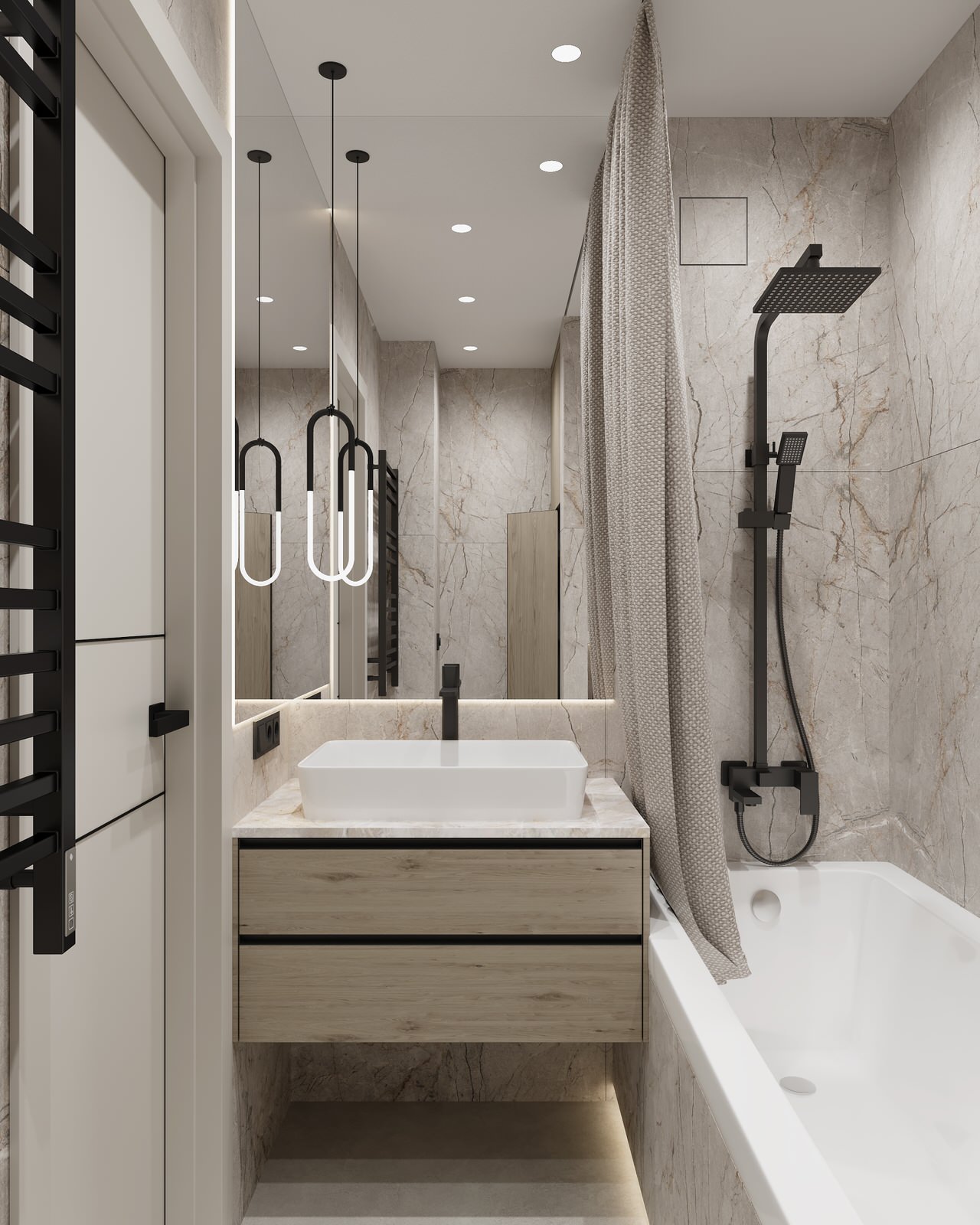 Обложка проекта: Дизайн санузла в теплых тонах