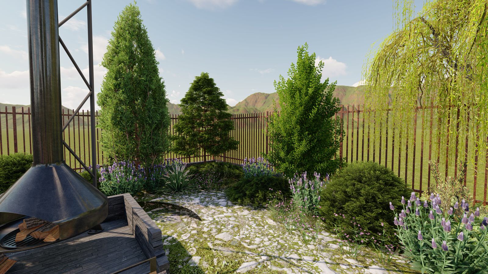 Каменистые устройства на участке 7 соток. "День/Ночь"