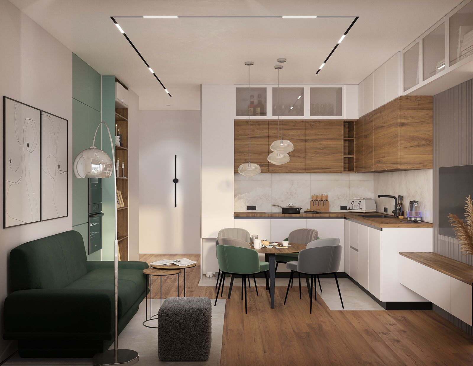 Дизайн-проект ЖК Скандинавия 62кв.м