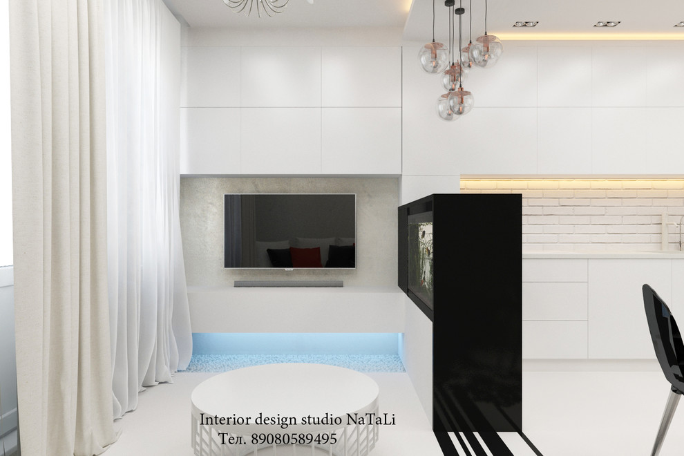 Дизайн интерьера кухни гостиной  в современном стиле