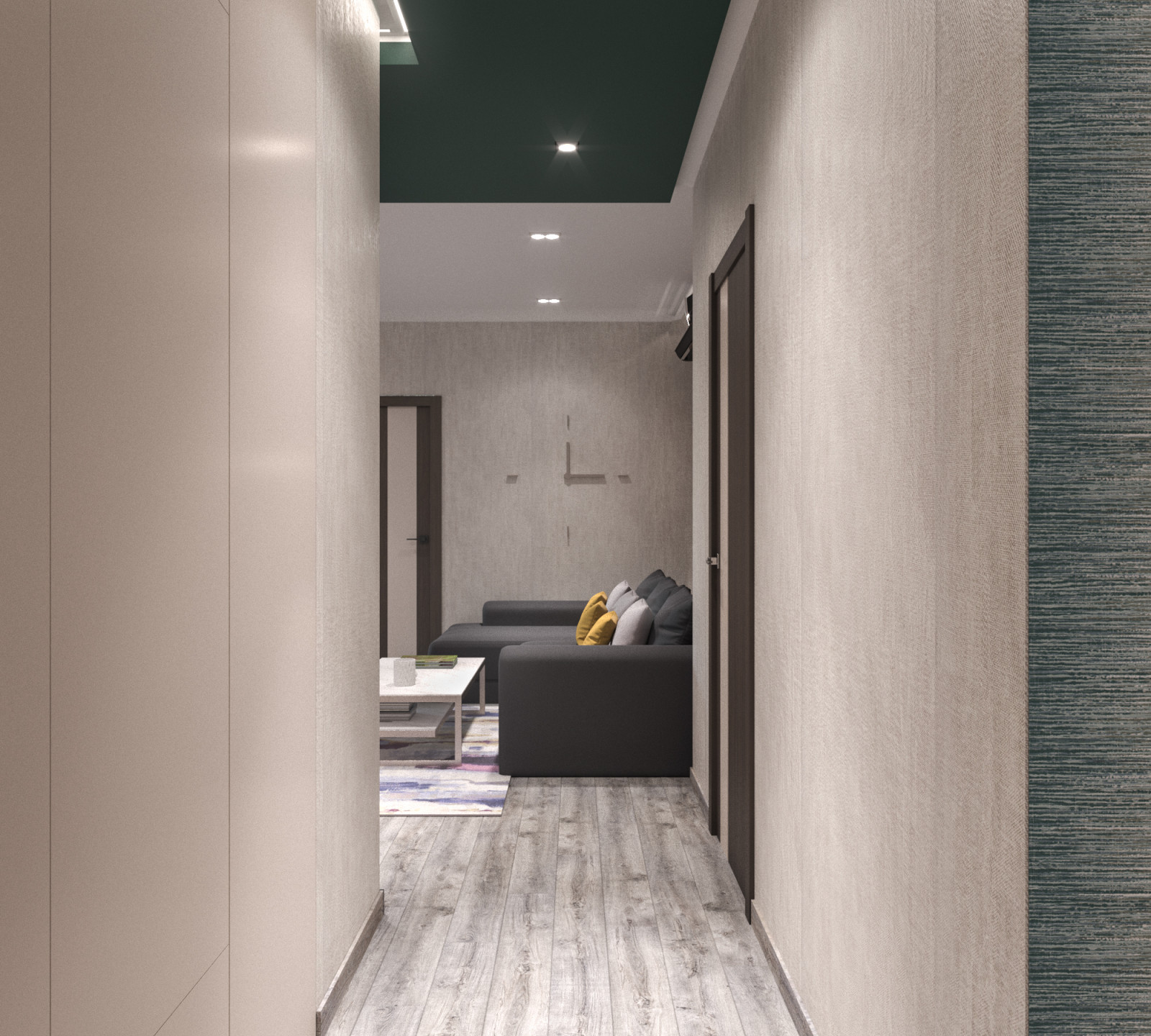 Дизайн-проект. Из 2-шки в 3-шку.  ЖК "Левобережный". Тула. 2018 г.