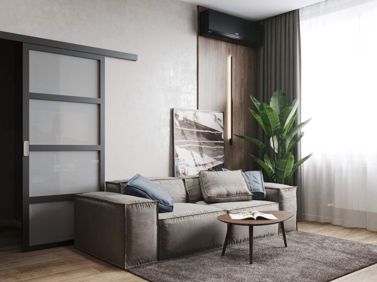 Квартира в современном стиле с кофейными оттенками