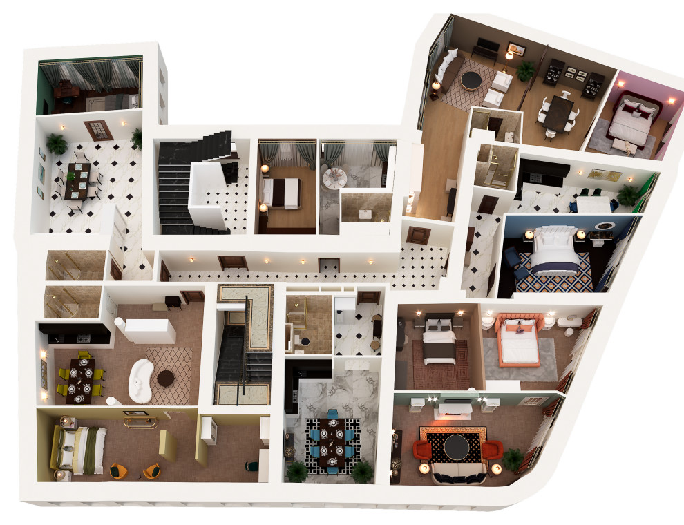 2020. 1400 кв м Апартаменты на Петровском Бульваре