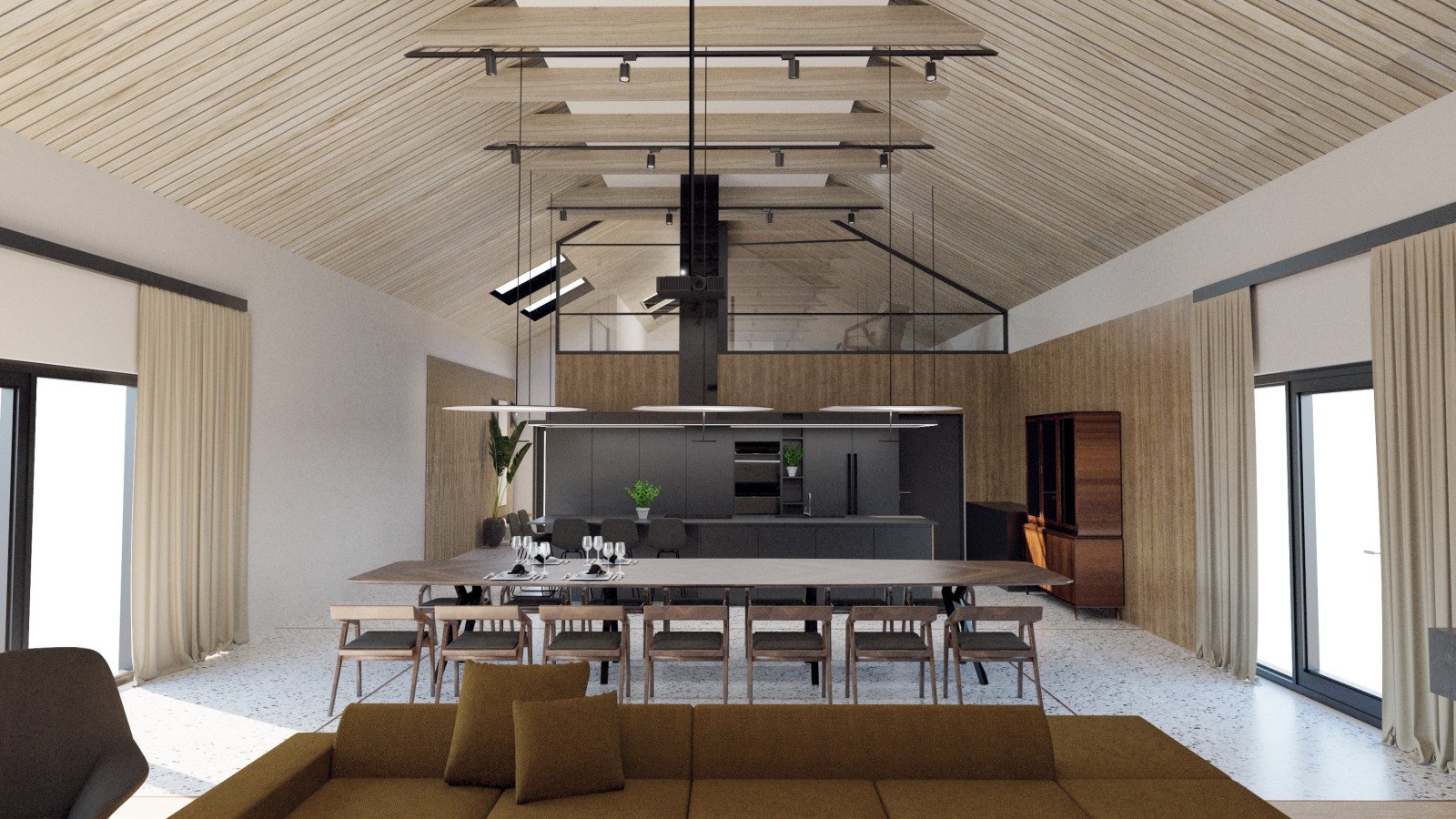 Обложка проекта: Интерьер загородной гостиной