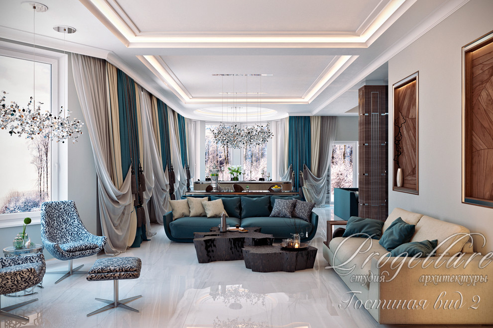 Загородный дом с двухсветной гостиной