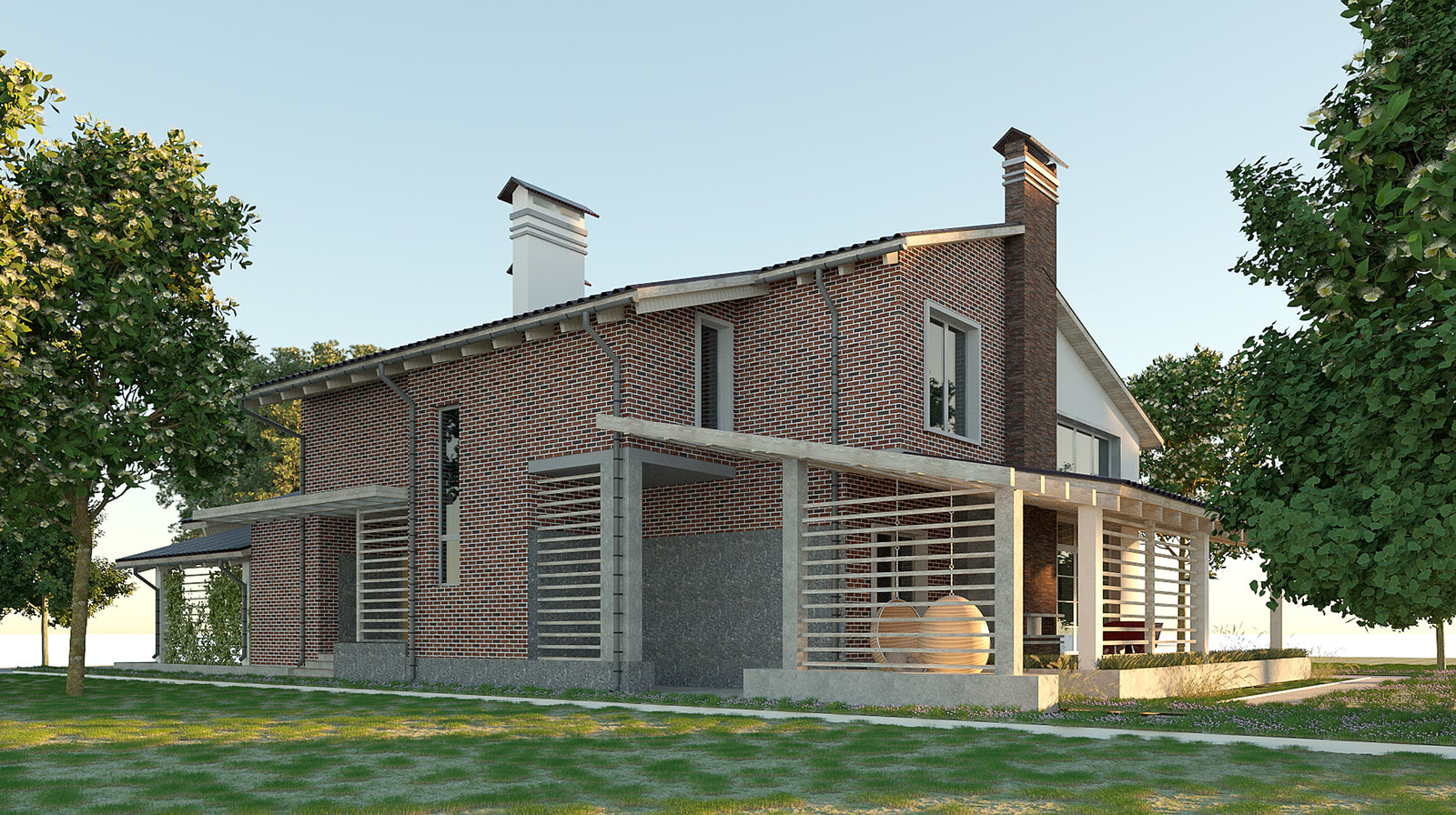 Обложка проекта: 230м2 Дом со вторым светом Для высокого человека.