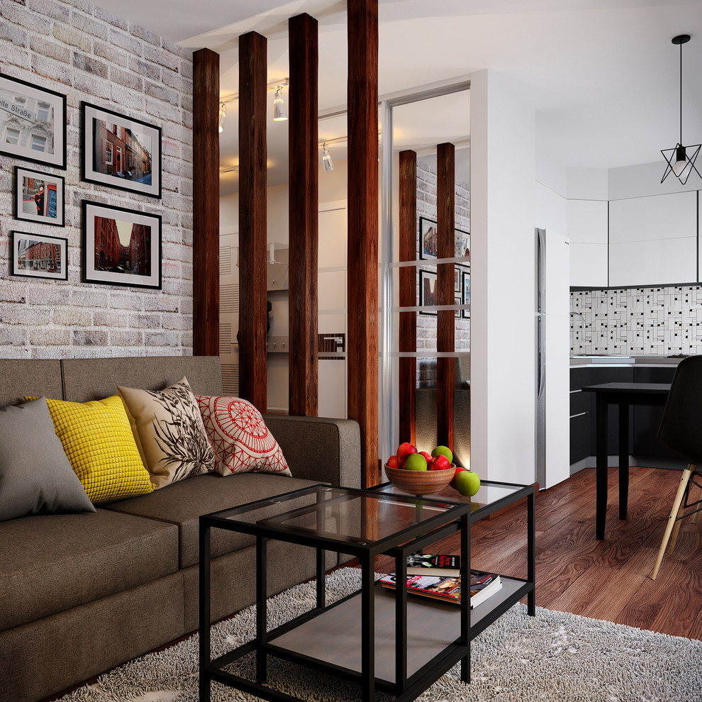 Проект "В оттенках серого", 35 кв.м