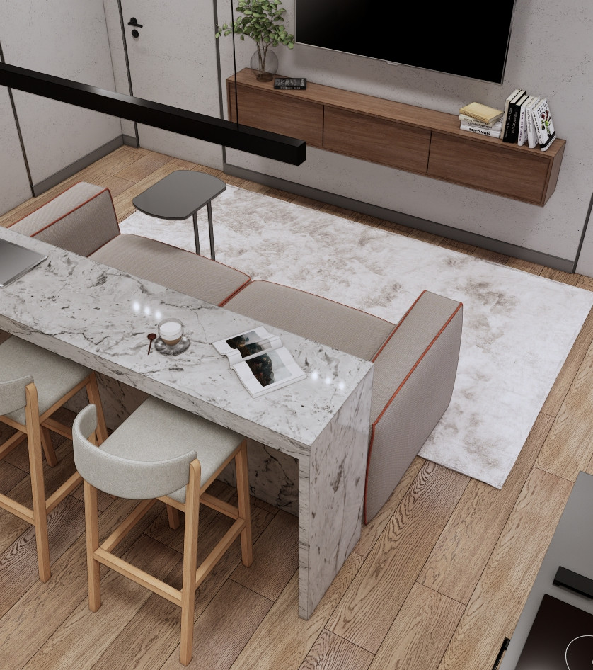 Визуализации Кухни-Гостиной в ЖК Magnifika