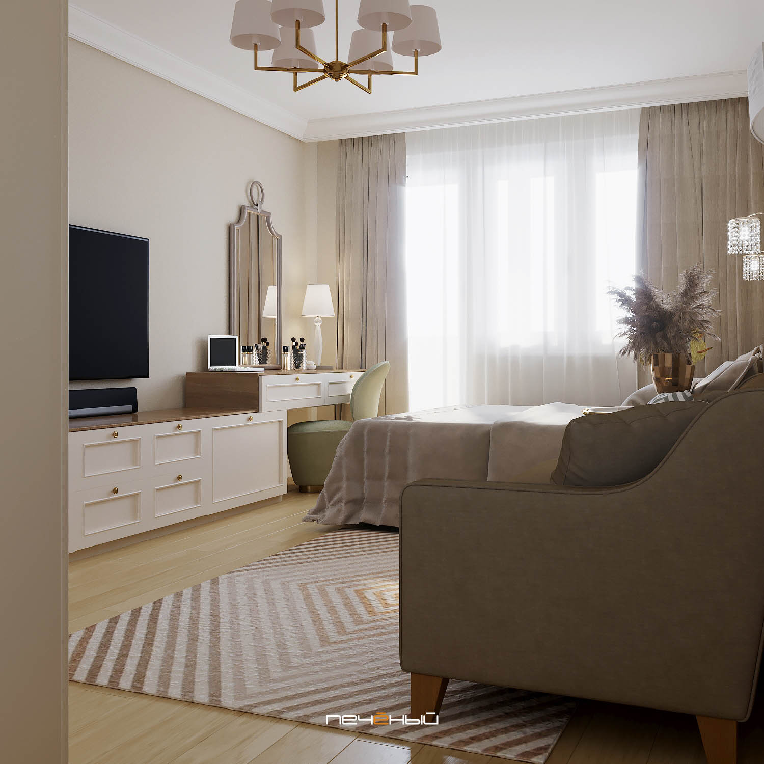 Двухкомнатная современная, уютная квартира