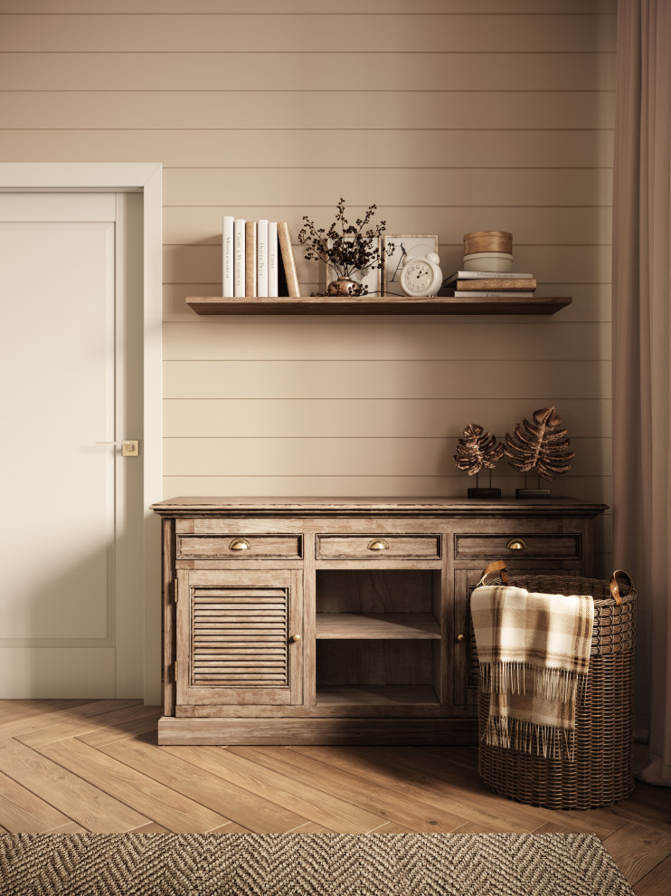 Дом в пудровых тонах