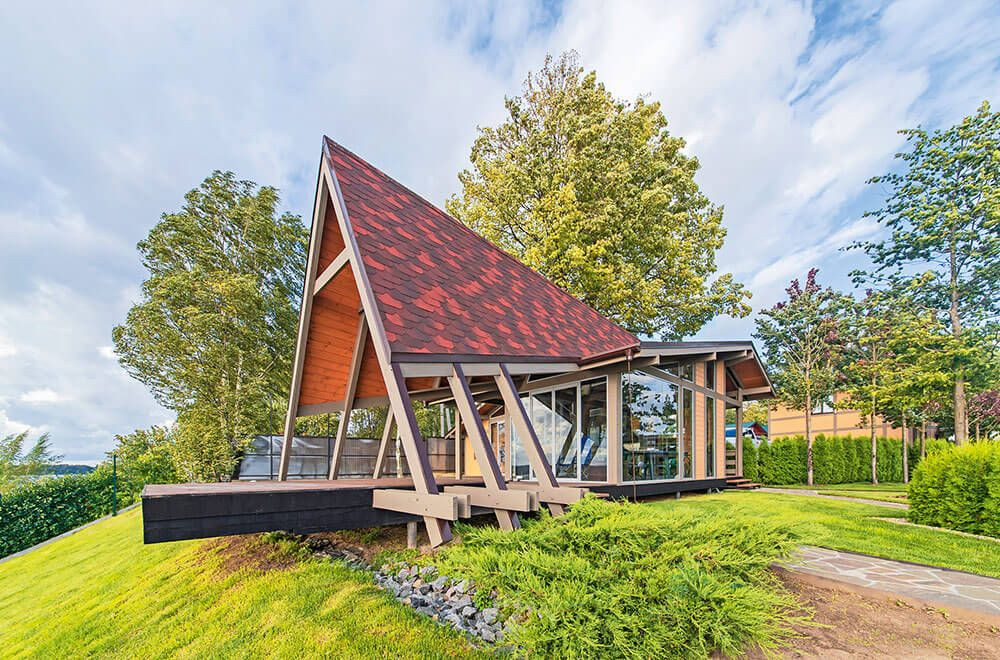 Фахверковый дом на берегу Волги