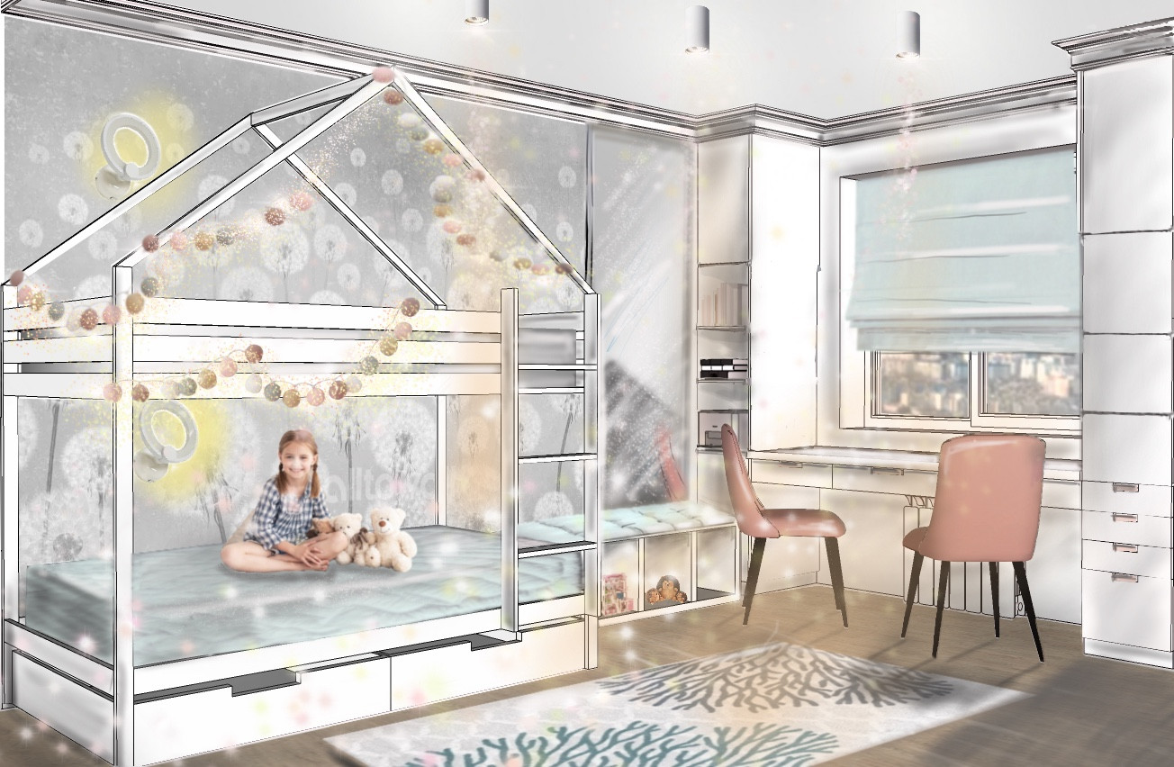 Обложка проекта: Детская для 2х девочек