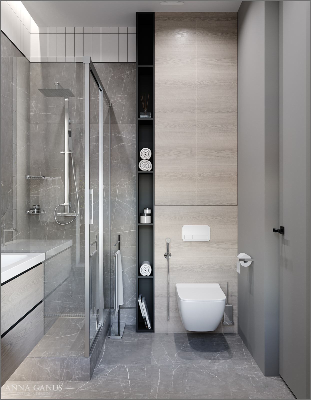 Монохромные линии. Проект квартиры в центре Екатеринбурга