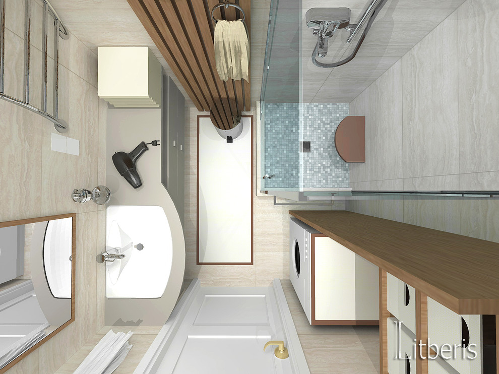 Современный светлый интерьер квартиры с элементами классики