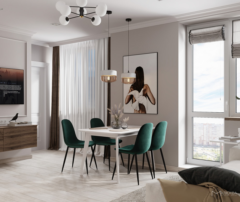 Обложка проекта: Кухня-гостиная 21 кв. м ЖК "Палладио"