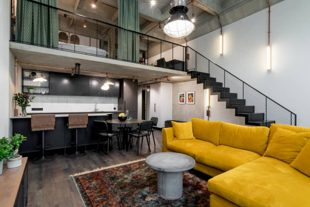 Обложка проекта: Интерьер в индустриальном стиле. Квартира-студия