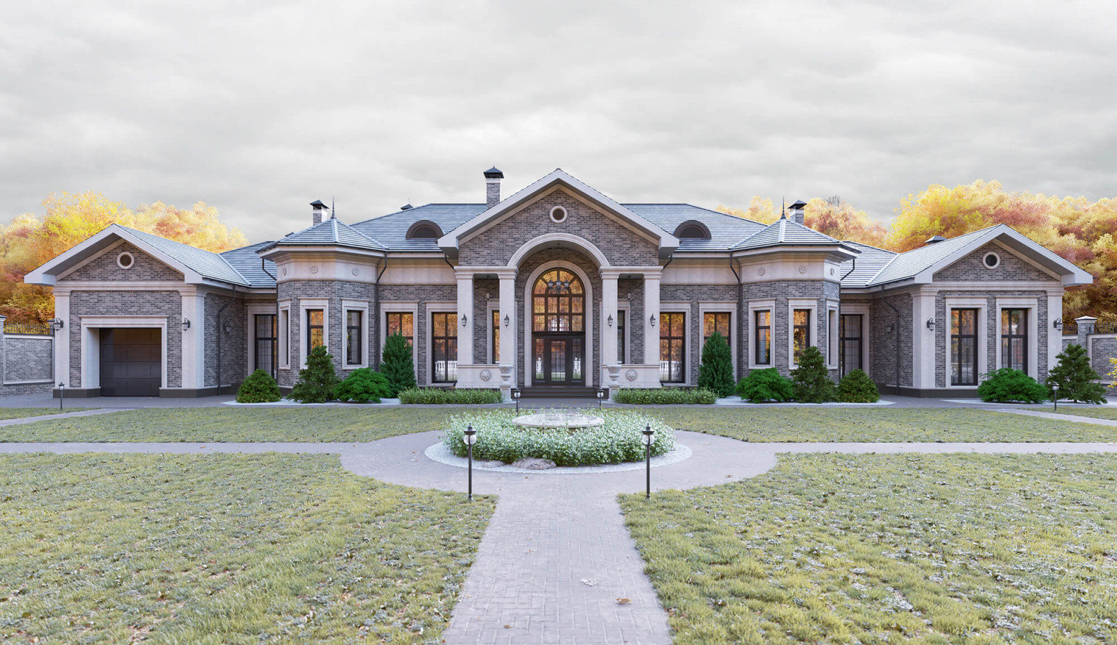 Архитектурный проект одноэтажного жилого дома площадью 400 кв.м.