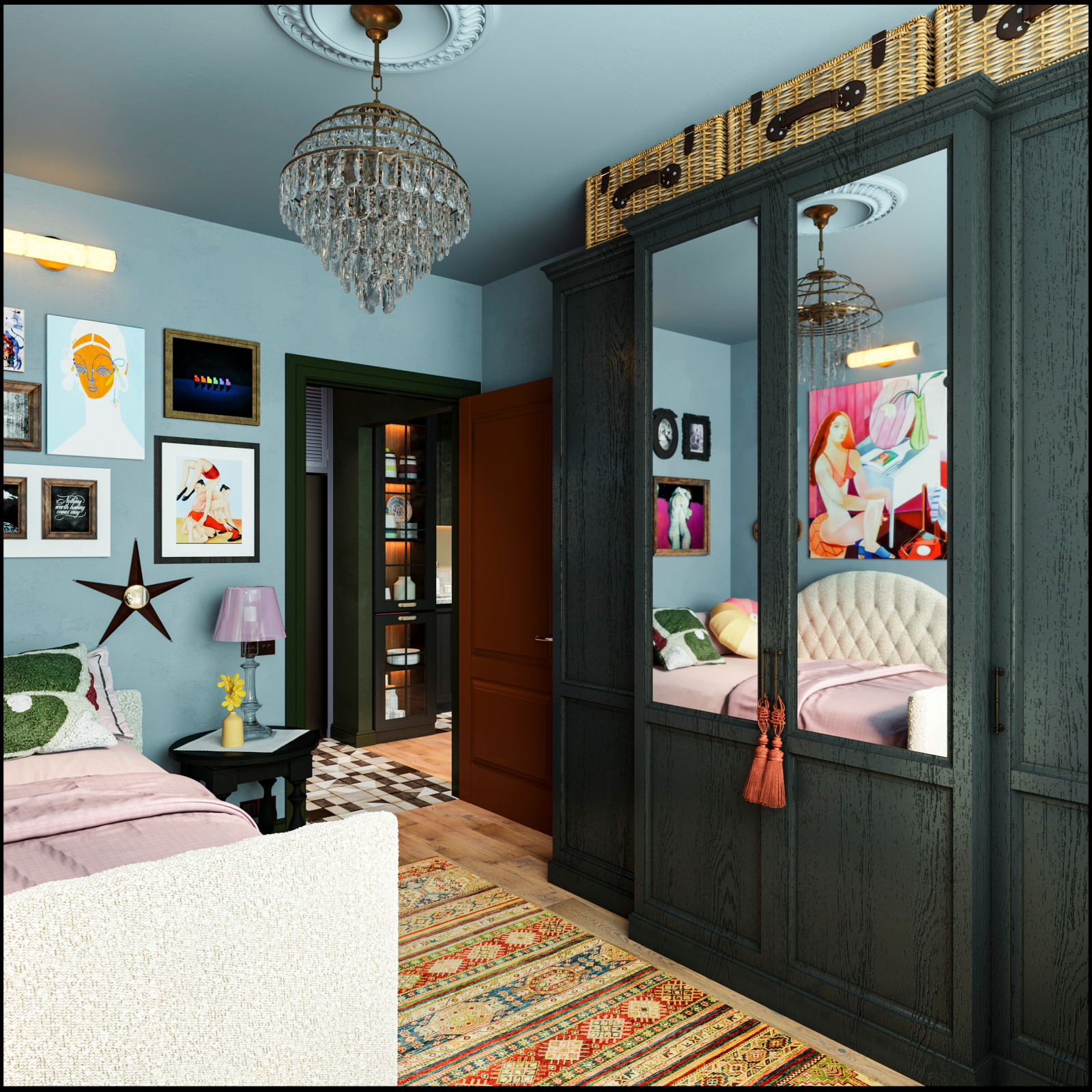 Дизайн квартиры 60 м2 в новостройке от ПИК 2 вариант