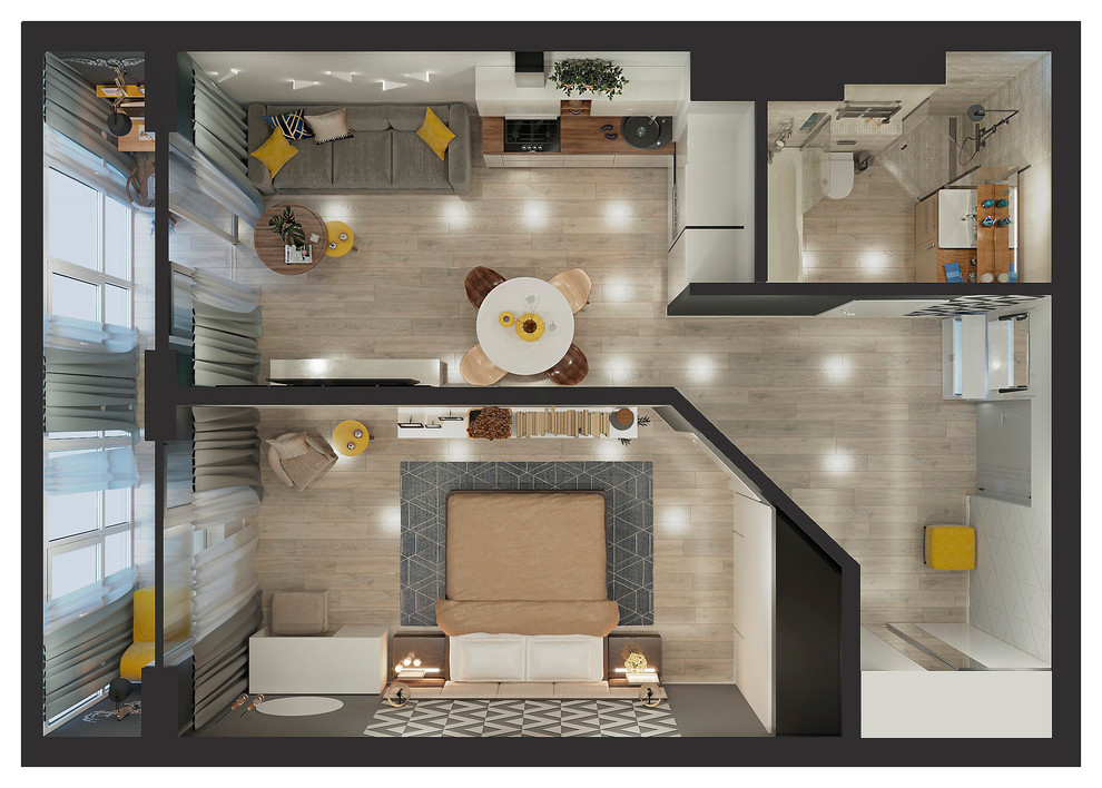 Просторная однушка кв.61