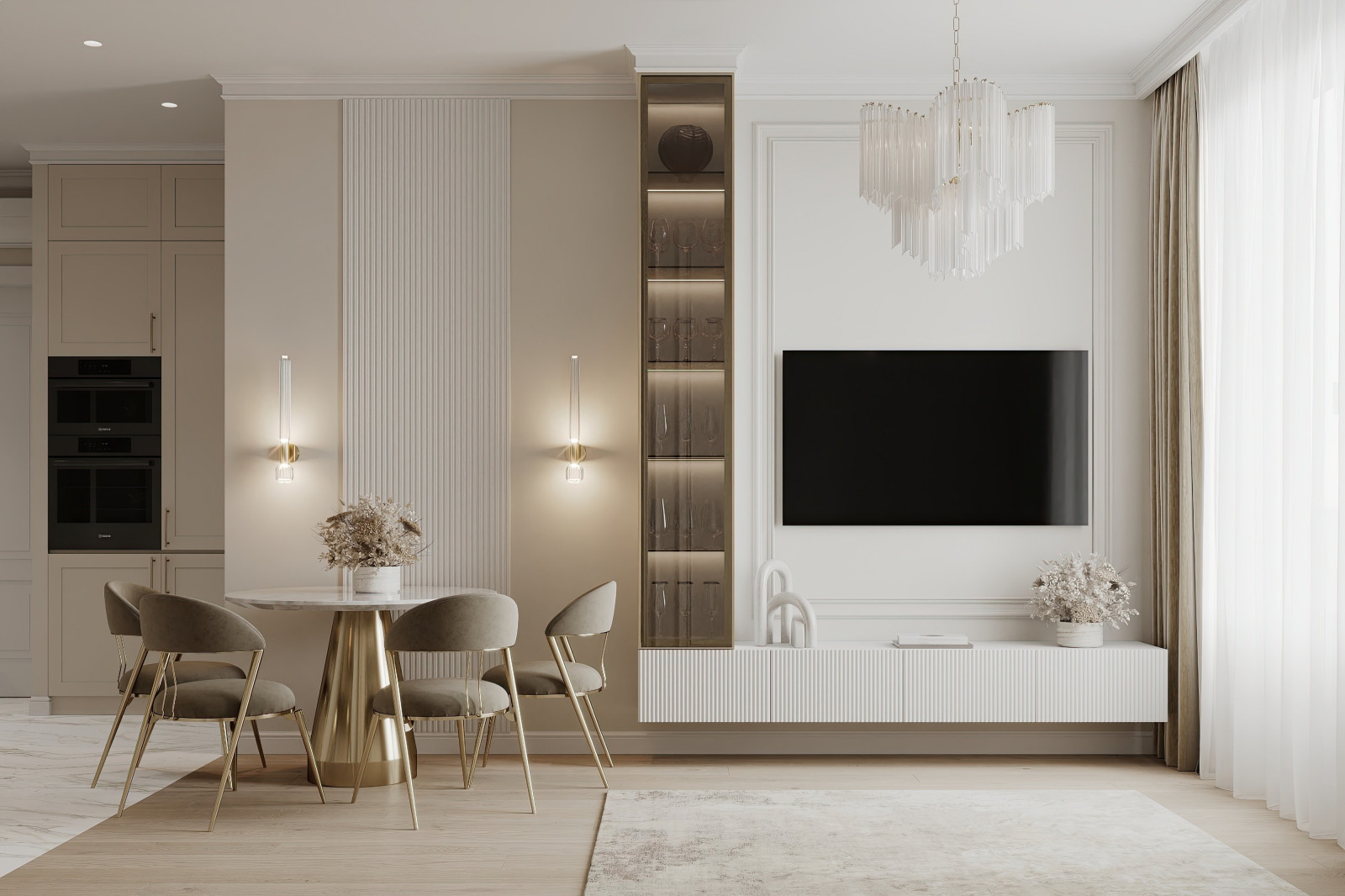 Дизайн и ремонт квартиры в ЖК Сердце Столицы - Поэзия неоклассики