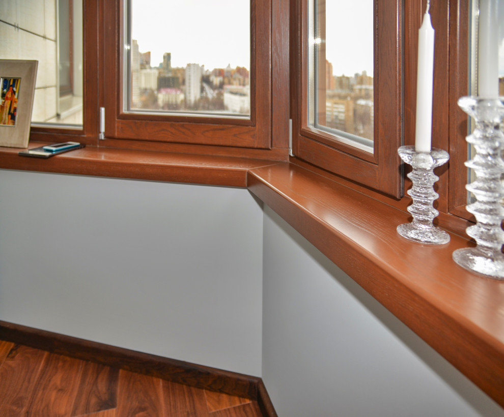 Окна из дуба без шипа с алюминиевым окладом. Дерево-алюминиевые окна.