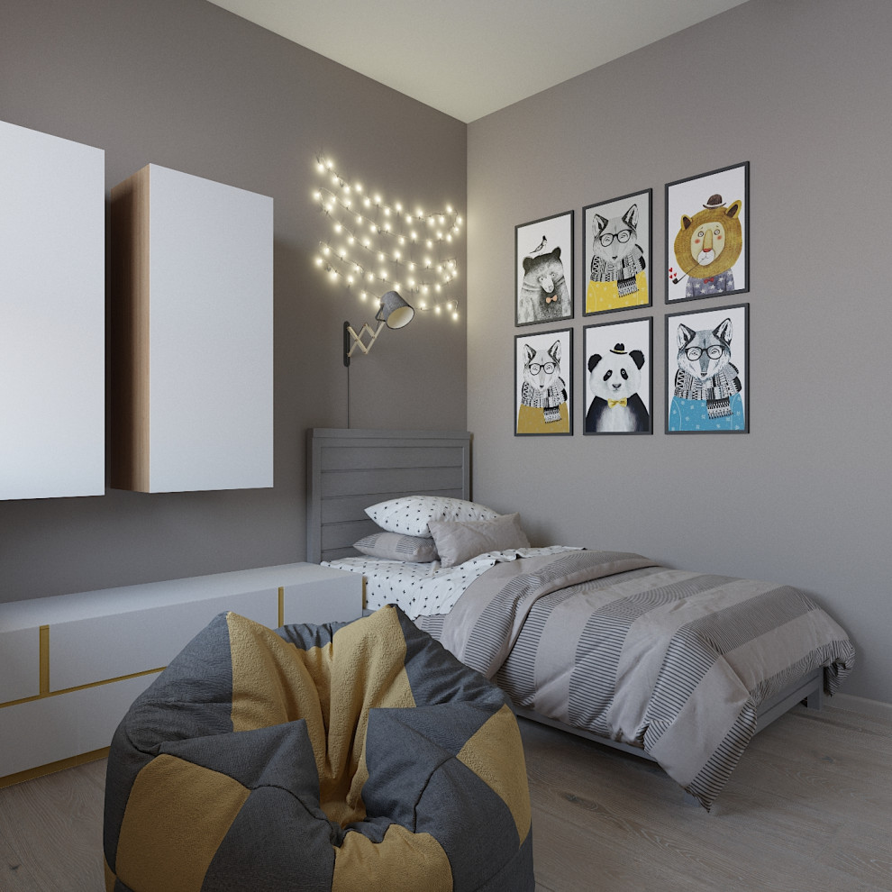 Современная гостинная с Камином