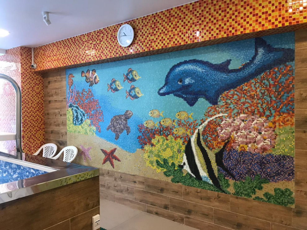 Панно в детский бассейн. 3600х1700 мм.