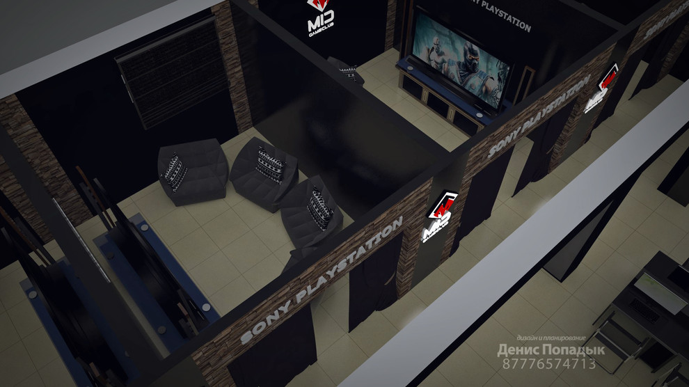 Дизайн проекта интерьера (интернет клуба)